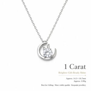 Lumi Lapin Moon Moissanite Necklace - Image 15