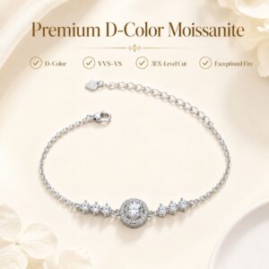 Éclat Silencieux D-Color Moissanite Bracelet - Image 8