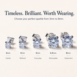 Éclat Silencieux Classic Moissanite Stud Earrings - Image 13