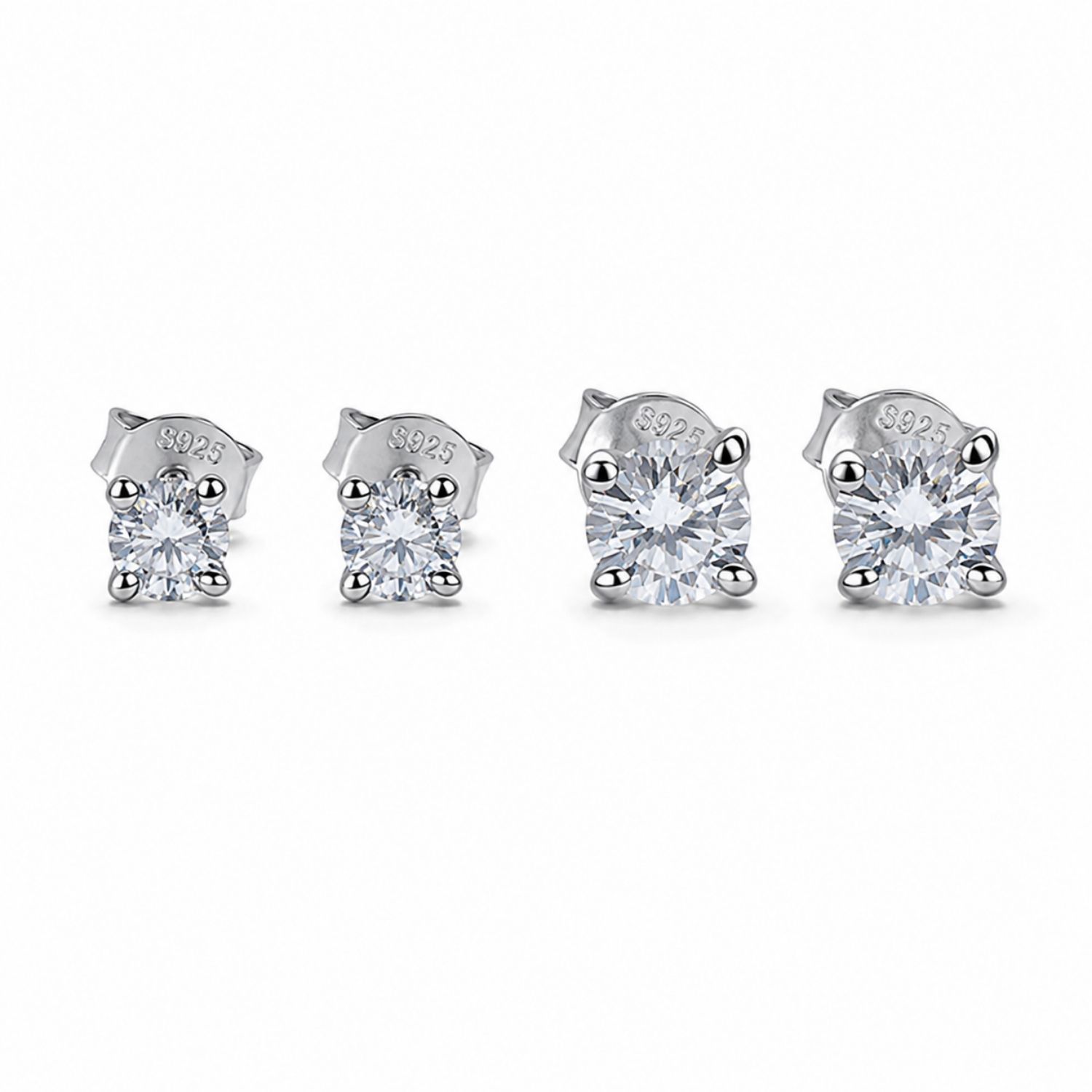 Éclat Silencieux Classic Moissanite Stud Earrings - Image 3