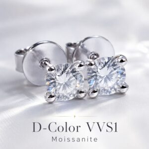 Éclat Silencieux Classic Moissanite Stud Earrings - Image 4