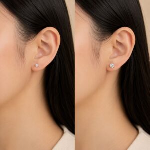 Éclat Silencieux Classic Moissanite Stud Earrings - Image 5