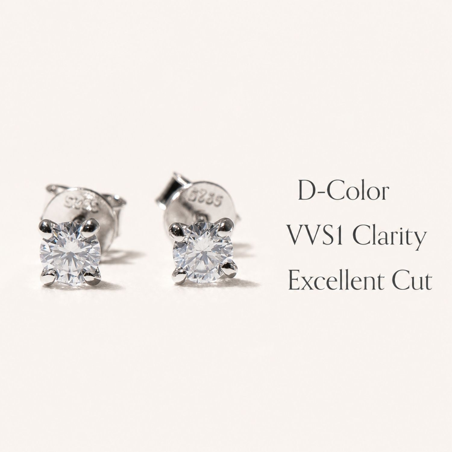 Éclat Silencieux Classic Moissanite Stud Earrings - Image 7