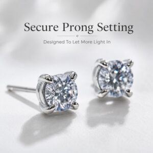 Éclat Silencieux Classic Moissanite Stud Earrings - Image 10