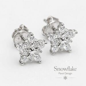 Flocon de Grâce Moissanite Snowflake Stud Earrings - Image 3