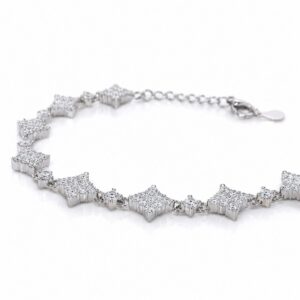 Fortuna Lueur Full Pavé Moissanite Clover Bracelet - Image 7