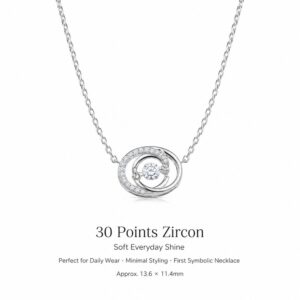 Lune Entrelacée Moissanite Necklace - Image 16