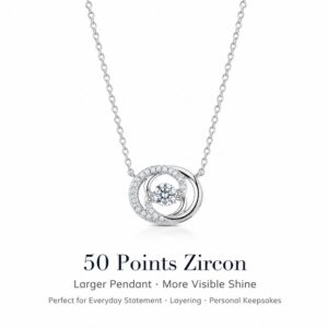 Lune Entrelacée Moissanite Necklace - Image 3