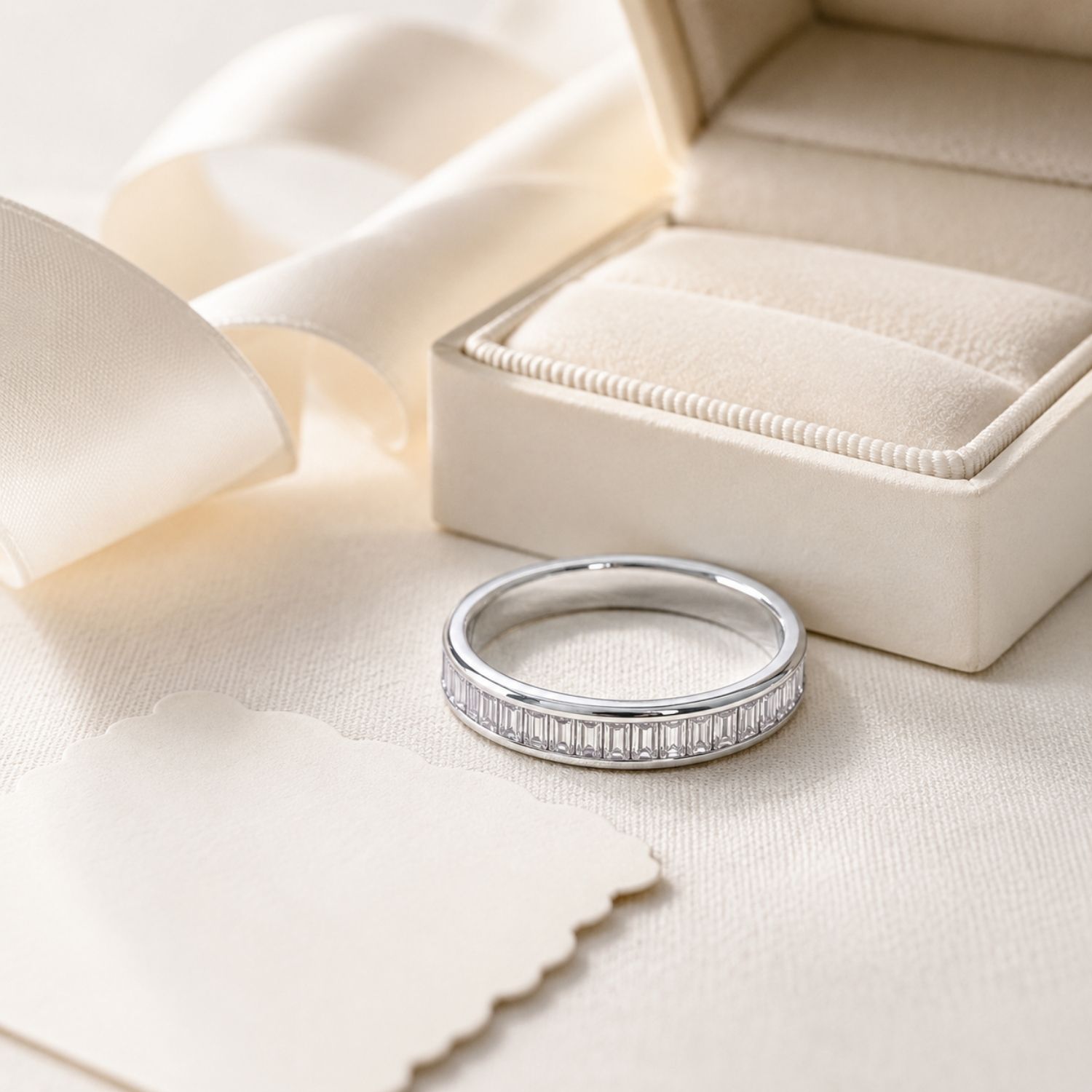 Ligne Calme Baguette Moissanite Ring - Image 9