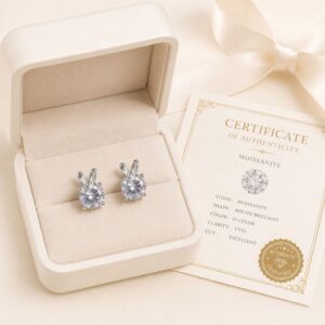 Lumi Lapin Moissanite Bunny Stud Earrings - Image 10