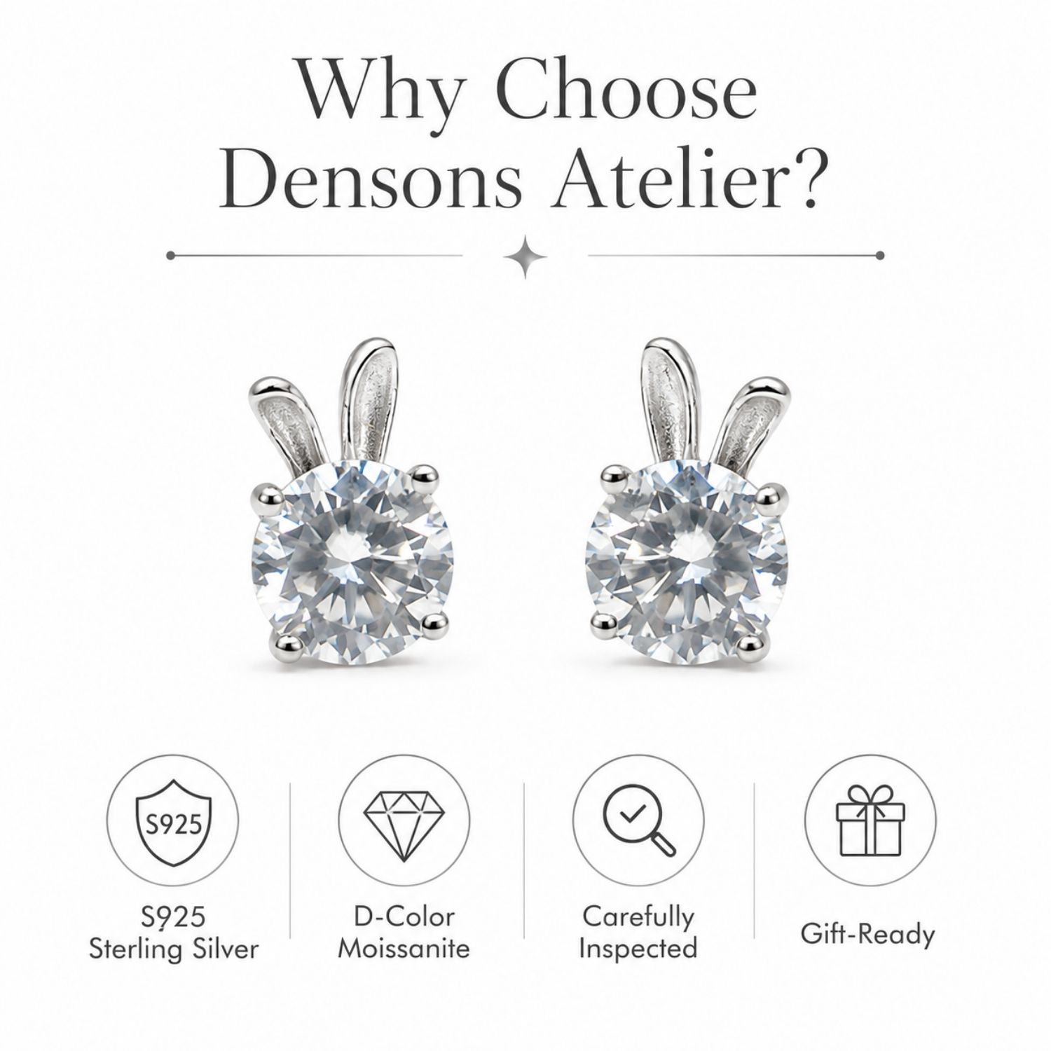 Lumi Lapin Moissanite Bunny Stud Earrings - Image 11