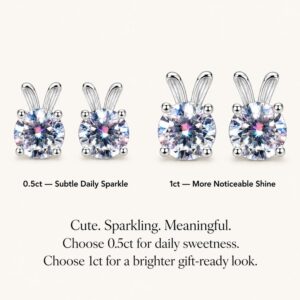 Lumi Lapin Moissanite Bunny Stud Earrings - Image 12