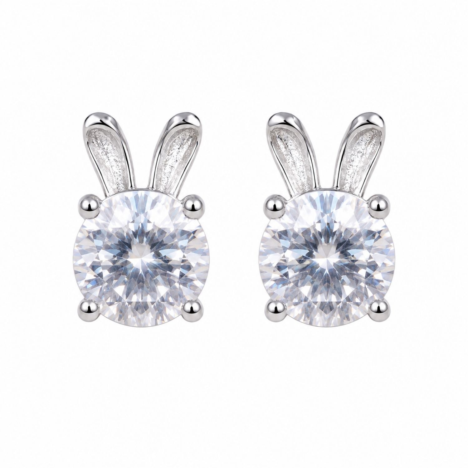 Lumi Lapin Moissanite Bunny Stud Earrings - Image 2