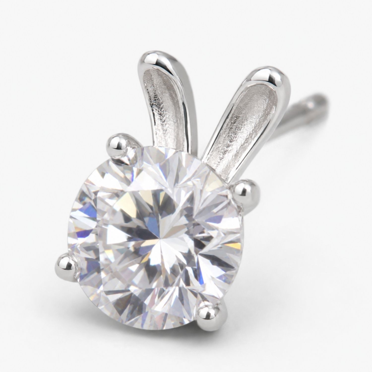 Lumi Lapin Moissanite Bunny Stud Earrings - Image 3