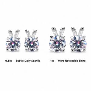 Lumi Lapin Moissanite Bunny Stud Earrings - Image 5