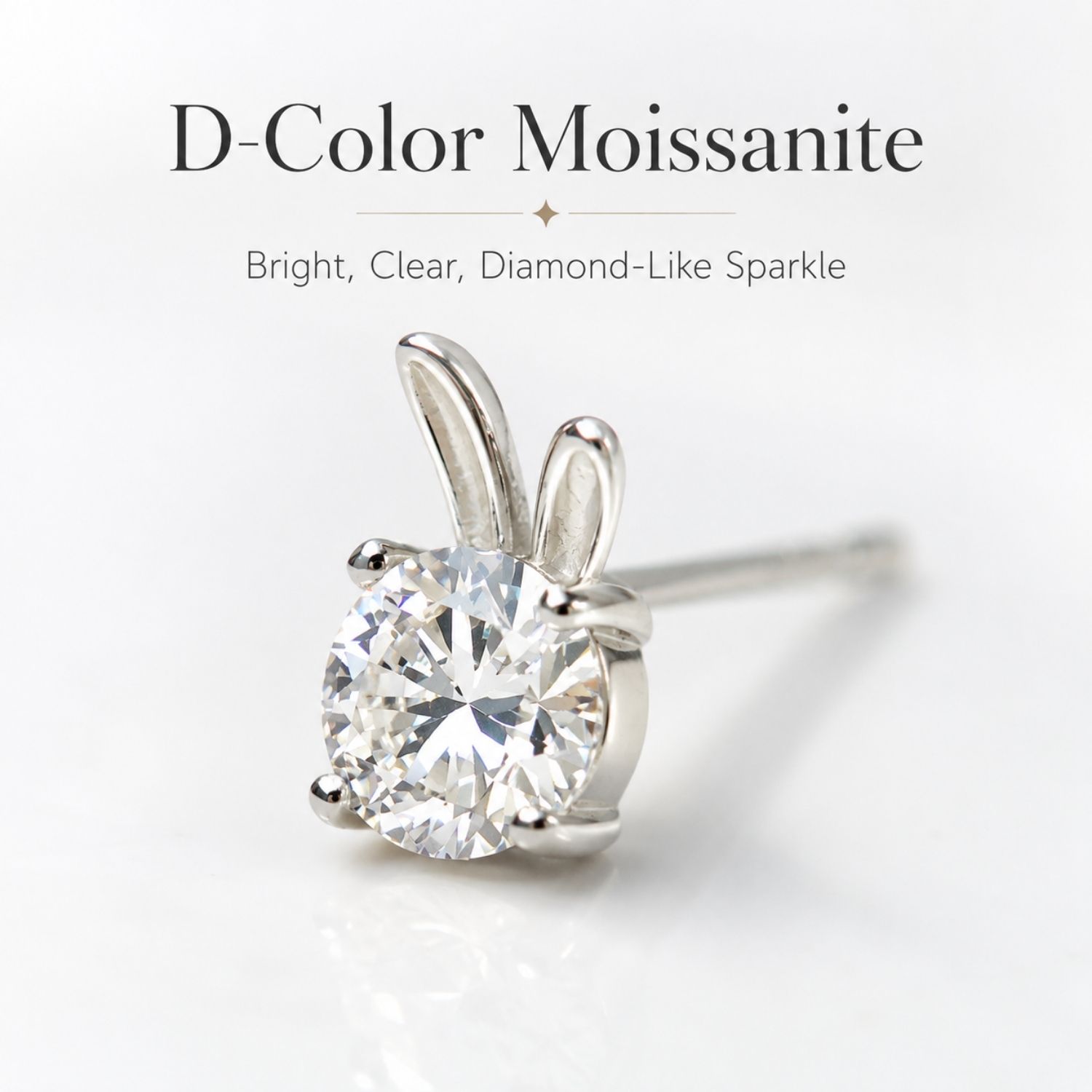 Lumi Lapin Moissanite Bunny Stud Earrings - Image 7