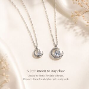Lumi Lapin Moon Moissanite Necklace - Image 12