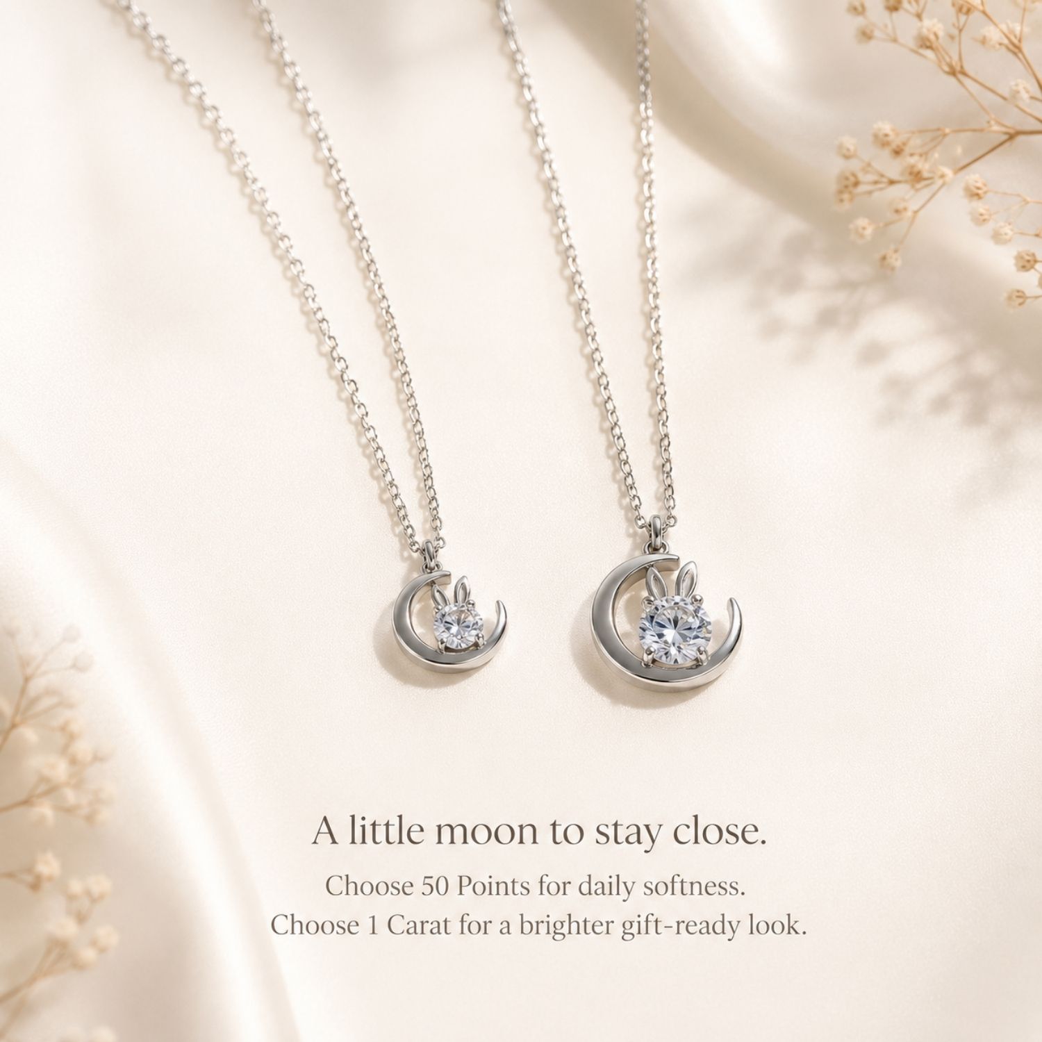 Lumi Lapin Moon Moissanite Necklace - Image 12