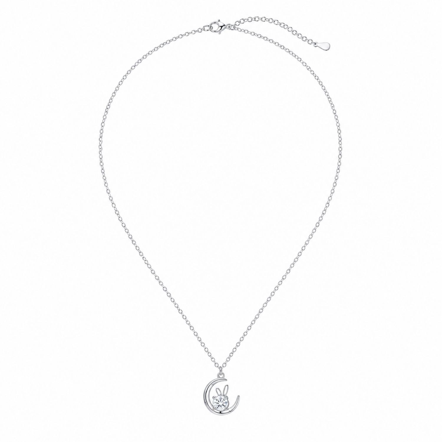 Lumi Lapin Moon Moissanite Necklace - Image 3