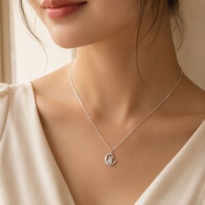 Lumi Lapin Moon Moissanite Necklace - Image 6