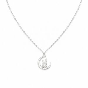 Lumi Lapin Moon Moissanite Necklace - Image 7