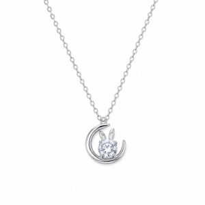 Lumi Lapin Moon Moissanite Necklace - Image 8