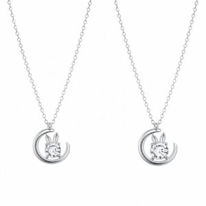 Lumi Lapin Moon Moissanite Necklace - Image 9