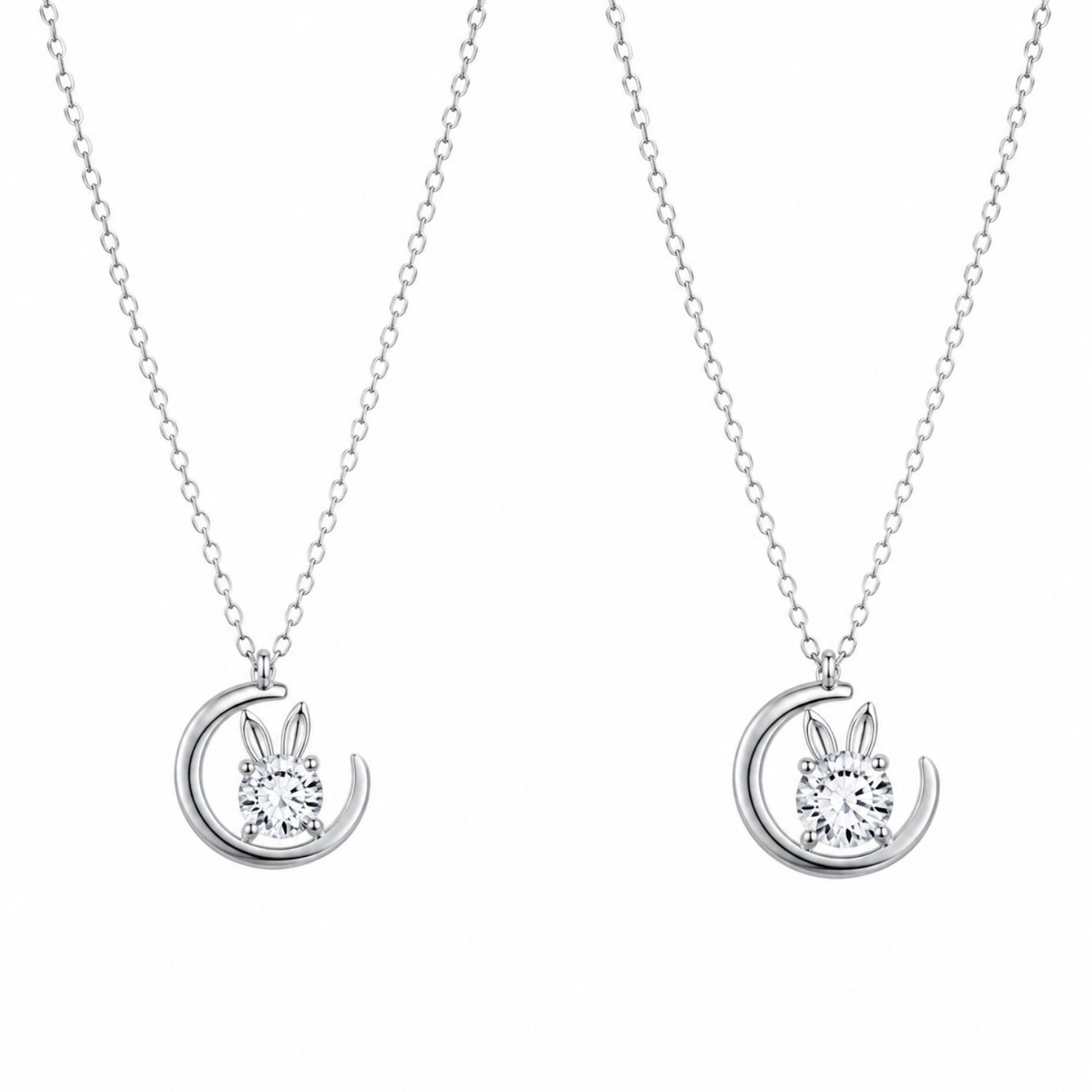 Lumi Lapin Moon Moissanite Necklace - Image 9