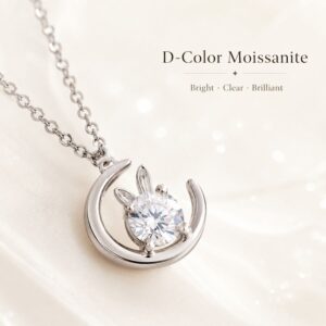 Lumi Lapin Moon Moissanite Necklace - Image 10