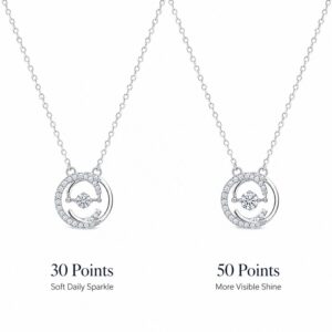 Lune Entrelacée Moissanite Necklace - Image 10