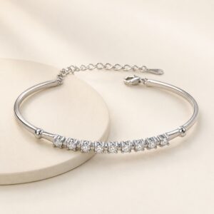 Alternative view of Signature de Cœur Nine-Stone Bangle Bracelet