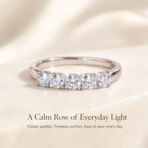Rangée Lumière Moissanite Row Ring - Image 8