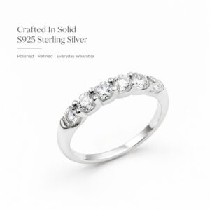 Rangée Lumière Moissanite Row Ring - Image 12