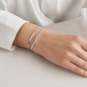 Signature de Cœur Nine-Stone Bangle Bracelet - Image 12